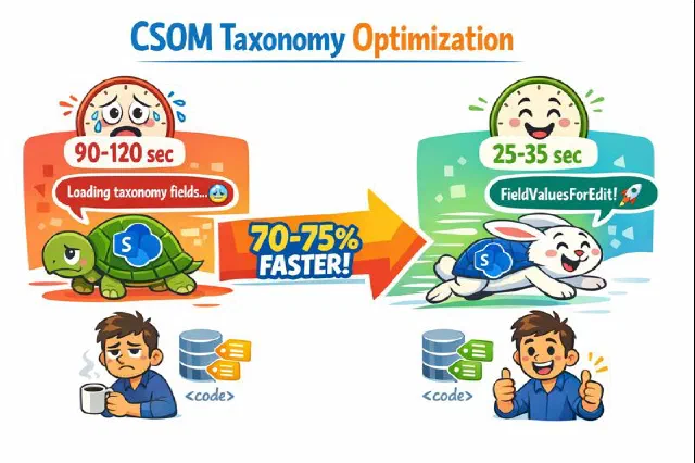 Load SharePoint Taxonomy Fields Fast With FieldValuesForEdit